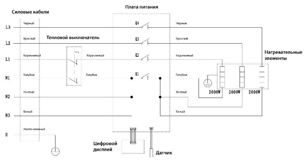 Электрическая схема подключения водонагревателя термекс 100 литров - фото